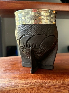 MATE IMPERIAL CALABAZA NEGRO CUERO CROCO - tienda online