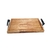 Tabla de Asado de Eucalipto con 2 Asas (30x50 cm, 30 mm de grosor) - comprar online