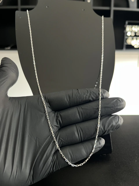 Corrente Cartier tijolinho 1,5mm / 60cm - Prata legítima 925 italiana