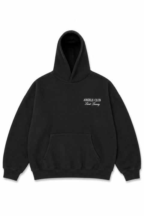 Buzo Angels Club negro oversize