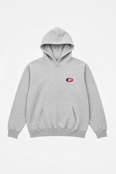 LD emblem hoodie grey