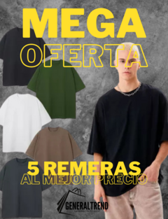 OFERTA 5 REMERAS OVERSIZE - GENERAL TREND® - comprar online