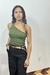 Blusa Manga Nula com Fivela na internet