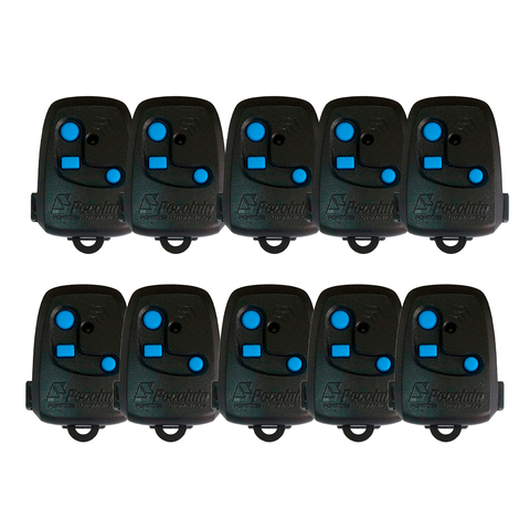 Kit 10 Controles Remoto Peccinin NICE TX 3C Preto Original 433,92MHz com Bateria 12V 23A