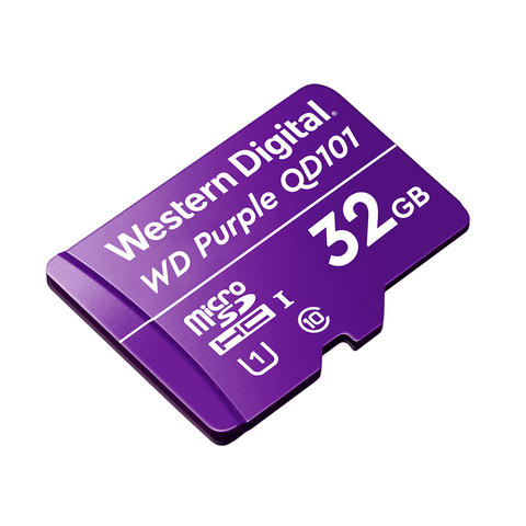 Cartão Micro‑SD Intelbras 32 GB WD Purple para CFTV e Câmeras Veiculares Classe 10 com Health Monitor