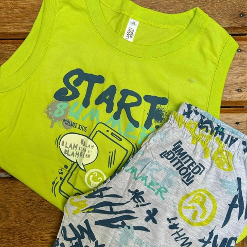 Pijama Infantil Menino Start Summer Em Algodão Malwee Kids