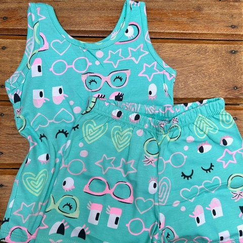Pijama Infantil Menina Regata E Shorts Em Algodão Malwee Kids - comprar online