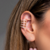 Piercing Fake de Argolas Parcialmente Cravejado Dourado