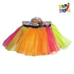 TUTU FLUO MULTICOLOR 30 CM TALLE ADULTOS