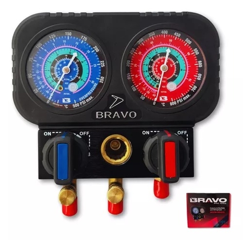 Manifold 2 Vias Bravo Mg2w R134a R22 R32 R410a Sem Mangueira Migrare