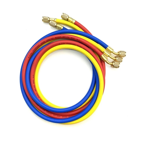 Jogo de Mangueira P/ Manifold R410 1,5mts (1/4"-5/16"-1/4") 800-4000PSI HV 2401-05