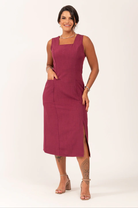 Vestido Midi de Alça Norma