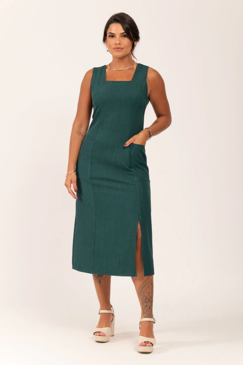 Vestido Midi de Alça Norma