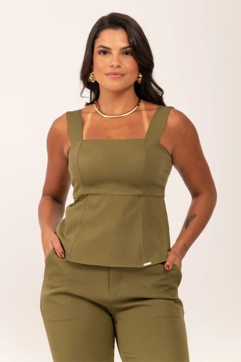 Blusa Alfaiataria de Alça Dóris