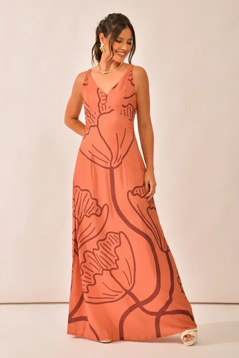 Vestido Longo Alça Mariana