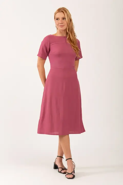 Vestido Midi Manga Hilda