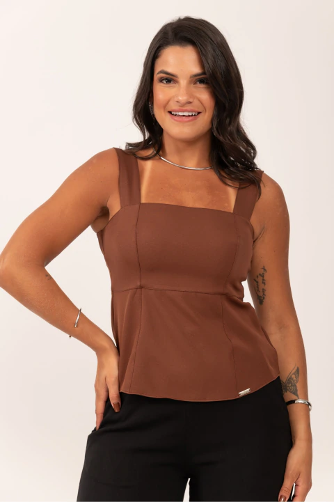 Blusa Alfaiataria de Alça Dóris