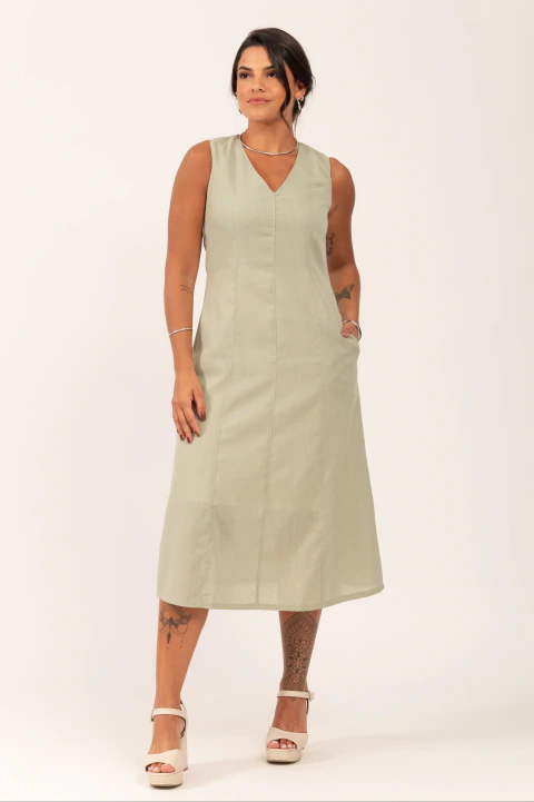 Vestido Midi de Alça Eloísa