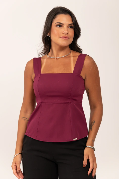 Blusa Alfaiataria de Alça Dóris