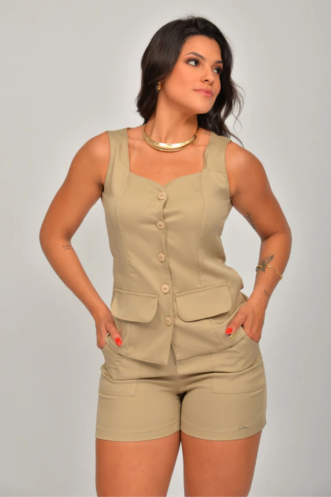 Blusa Alfaiataria de Alça Tarcila