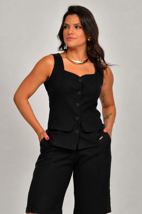 Blusa Alfaiataria de Alça Tarcila