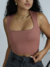 Top Cropped Decote Quadrado Em Poliamida - loja online