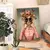 Imagem do Poster para quadro - moda óculos mulher com flores - arte de parede