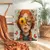 Imagem do Poster para quadro - moda óculos mulher com flores - arte de parede