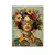 Poster para quadro - moda óculos mulher com flores - arte de parede na internet