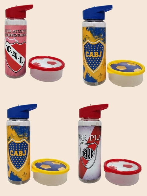 Botella con pico + Bowl chico campeones