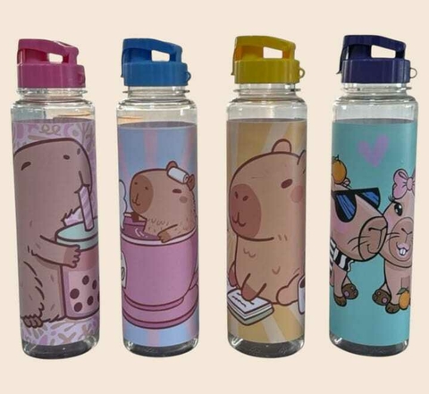 Botella maxi con vinilo flip tap capibara