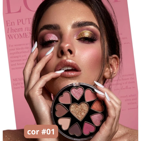 Paleta Bobbi Rara glitter color eyeshadow 10 cores