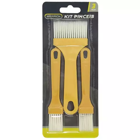 Kit Pincéis 3 Peças – Precisão e Praticidade em Cada Uso