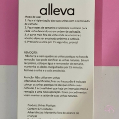 Unhas Postiças Alta Adesiva Quadrada 12 uni. - Alleva - comprar online