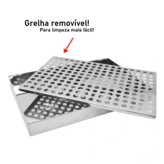 Escorredor em Inox De Batata Pastel Salgados Coxinha Retangular Grande - comprar online