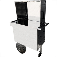 Carrinho de Espetinho Churrasqueira Inox Coifa Duas Grelhas - Lins Metais