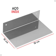 Prateleira Invisível em Aço Inox 1mm para Quarto Sala Cozinha - comprar online