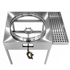 Fogão Pasteleiro em Aço Inox Grande Com Tacho e Escorredor na internet