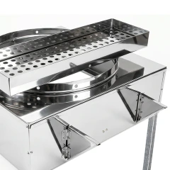 Fogão Pasteleiro em Aço Inox Grande Com Tacho e Escorredor - comprar online