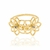 Anel flor com zircônias Rommanel banhado a ouro 18k 512229 - comprar online