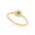 ANEL DE FORMATURA ROMMANEL SKINNY RING BANHADA A OURO 18K COM ZIRCÔNIAS 512363