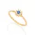 ANEL DE FORMATURA AZUL SKINNY RING BANHADA A OURO 18K 512363