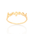 Anel escrita abençoada skinny ring Rommanel banhado a ouro 18k 512554