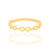 Anel infinito skinny ring Rommanel banhado a ouro 18k 512730 - comprar online