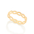 Anel infinitos skinny ring Rommanel banhado a ouro 18k 512980