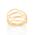 Anel aro triplo oval Rommanel banhado a ouro 18k 513260