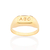 Anel abc Rommanel banhado a ouro 18k 513393