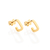Brinco meia argola Rommanel banhado a ouro 18k 520403