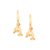 Brinco argola com pingente golfinho Rommanel banhado a ouro 18k 522821