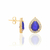 Brinco com cristal azul e zircônias Rommanel banhado a ouro 18k 525102 - comprar online